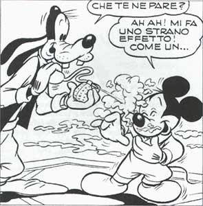[Vignetta di Topolino e Pippo tratta dalla storia] 